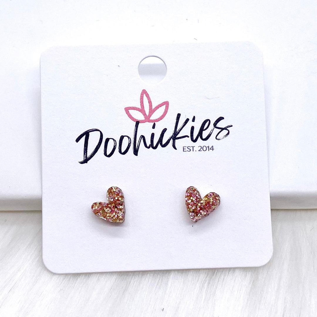 8mm Tiny Confetti Valentine Hearts -Earrings-Earrings-Inspired by Justeen-Women's Clothing Boutique