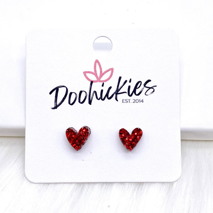 8mm Tiny Confetti Valentine Hearts -Earrings-Earrings-Inspired by Justeen-Women's Clothing Boutique