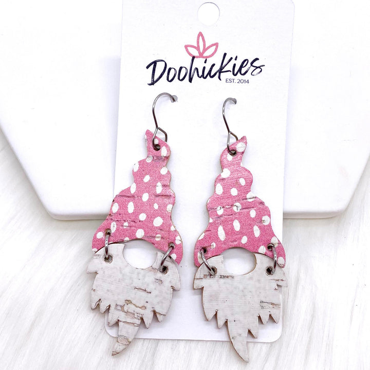 2.5" Doodle Dot Valentine Gnomes -Earrings-Earrings-Inspired by Justeen-Women's Clothing Boutique