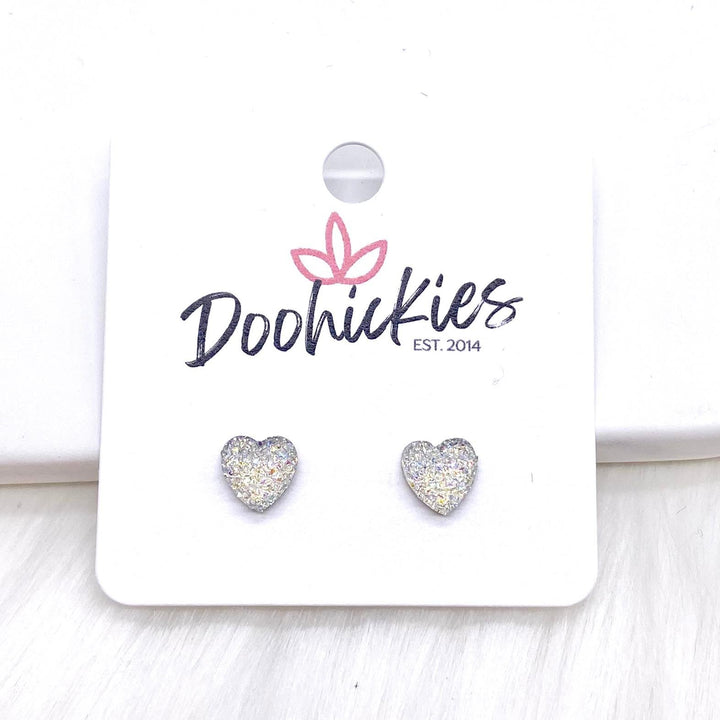 8mm Sparkle Valentine Hearts -Earrings-Inspired by Justeen-Women's Clothing Boutique