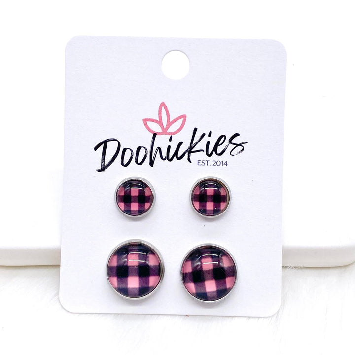 Valentine Buffalo Plaid Mommy & Me Sets -Earrings-Earrings-Inspired by Justeen-Women's Clothing Boutique