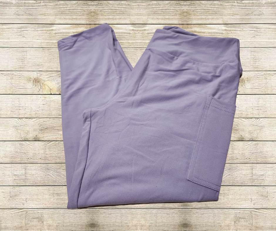 Solid Lavender Capri Leggings w/ Pockets-LEGGINGS & CAPRIS-Inspired by Justeen-Women's Clothing Boutique in Chicago, Illinois