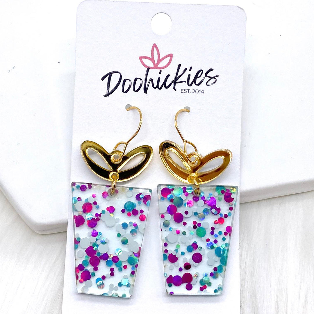 Teal Confetti Presents -Birthday Earrings-Earrings-Inspired by Justeen-Women's Clothing Boutique