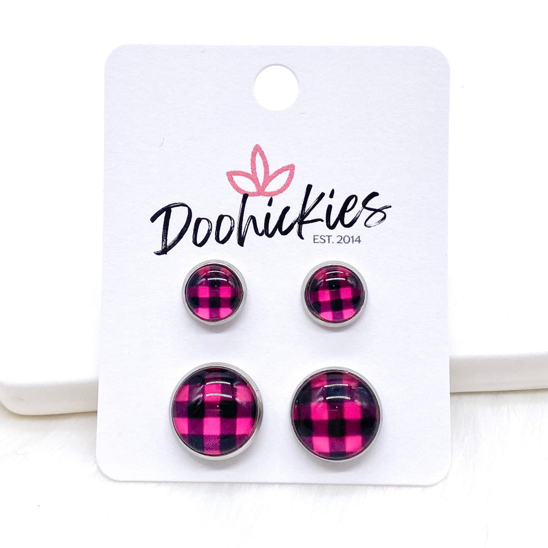 Valentine Buffalo Plaid Mommy & Me Sets -Earrings-Earrings-Inspired by Justeen-Women's Clothing Boutique