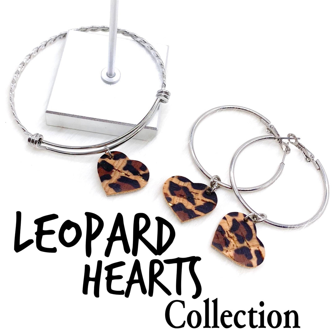 Leopard Valentine Heart Collection (Earrings and Bracelet Sold Separately)-Earrings-Inspired by Justeen-Women's Clothing Boutique