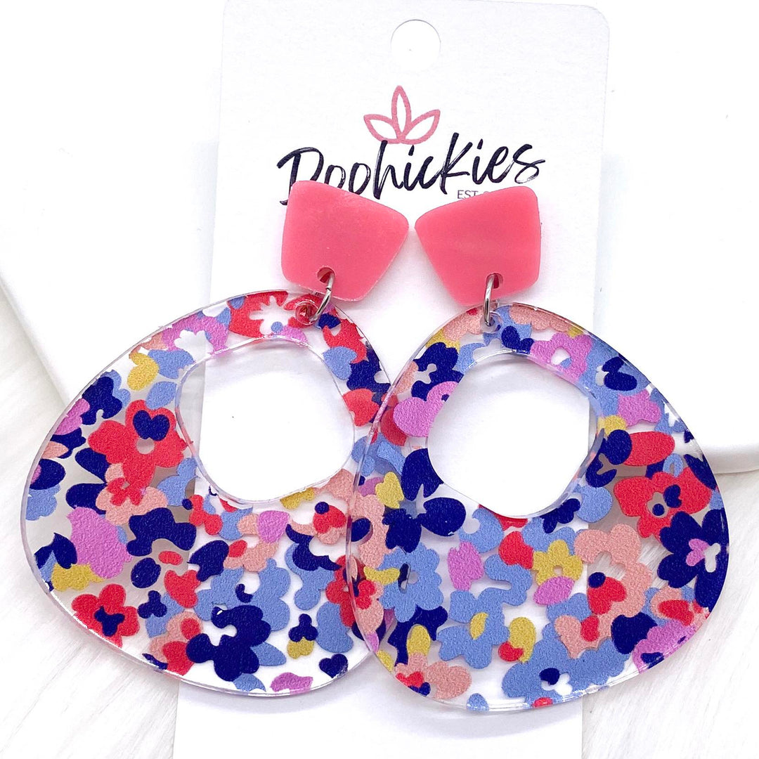 2.5" Pretty Posey Carmen Acrylic Hoops -Spring Earrings-Earrings-Inspired by Justeen-Women's Clothing Boutique