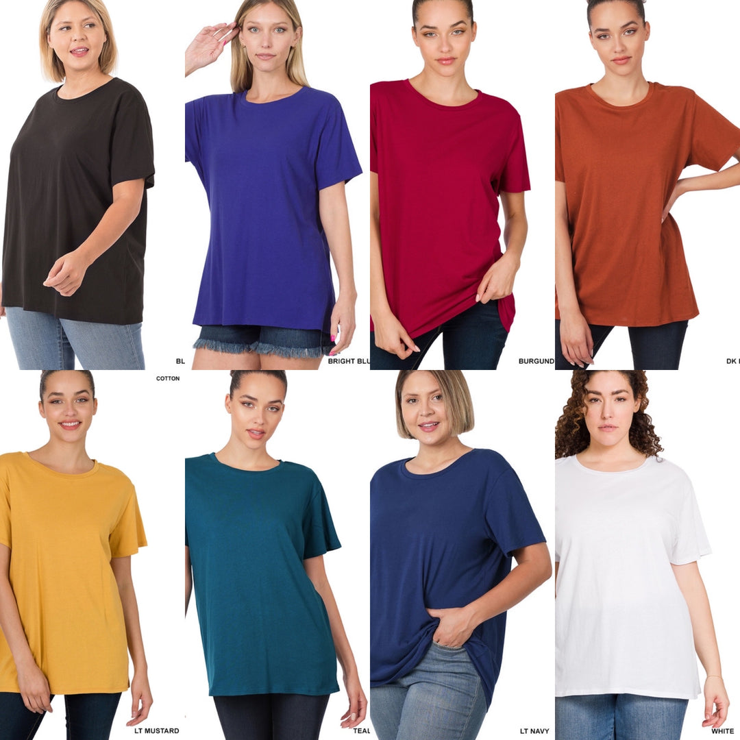 Everyday Cotton Short Sleeve Top-Short Sleeve Tops-Inspired by Justeen-Women's Clothing Boutique in Chicago, Illinois