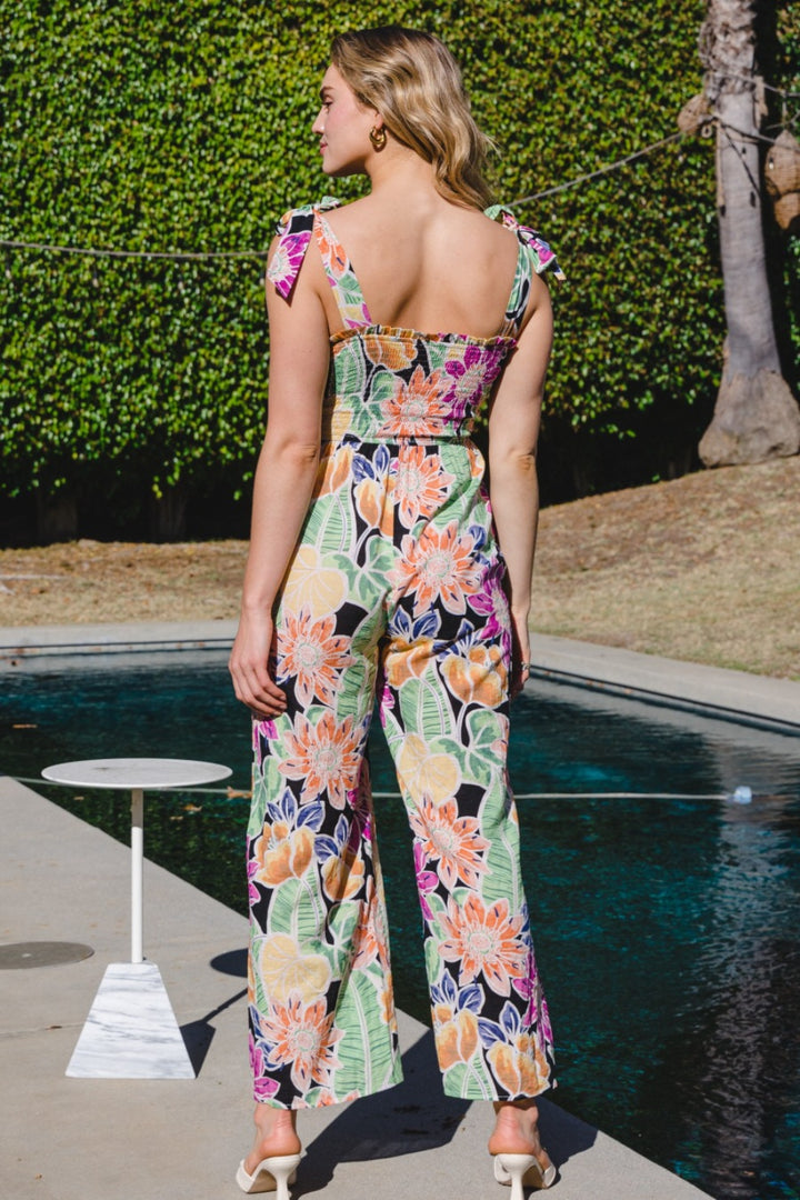 ODDI Full Size Floral Sleeveless Wide Leg Jumpsuit-Jumpsuits & Rompers-Inspired by Justeen-Women's Clothing Boutique