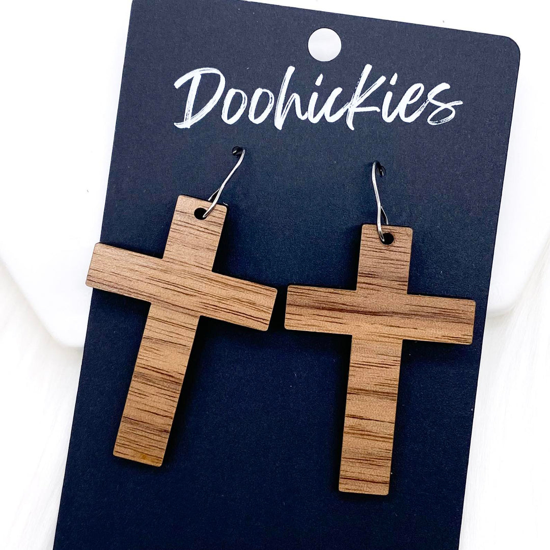 Cross Dangles - Easter Acrylic & Wood Earrings-Inspired by Justeen-Women's Clothing Boutique