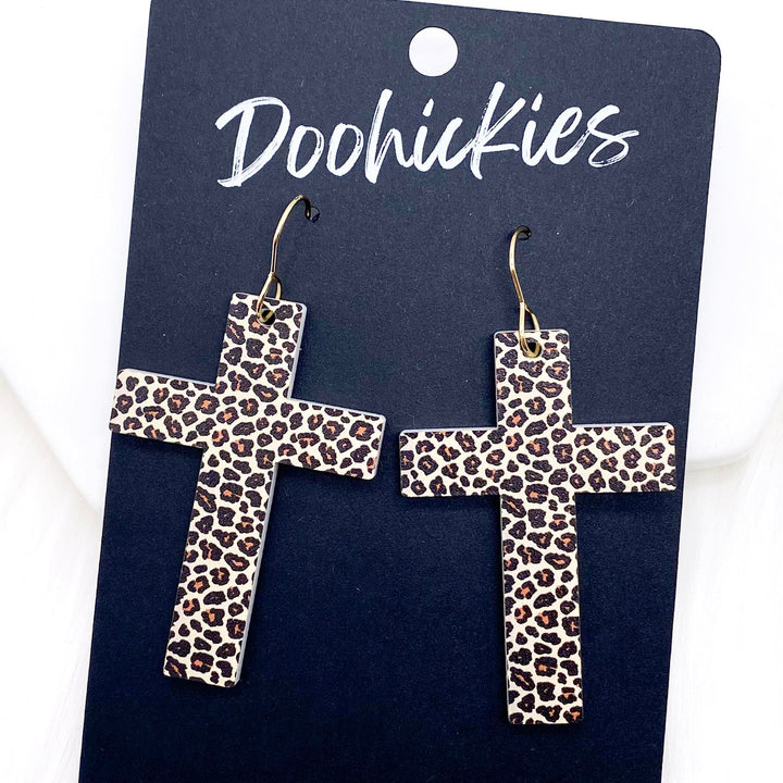 Cross Dangles - Easter Acrylic & Wood Earrings-Inspired by Justeen-Women's Clothing Boutique