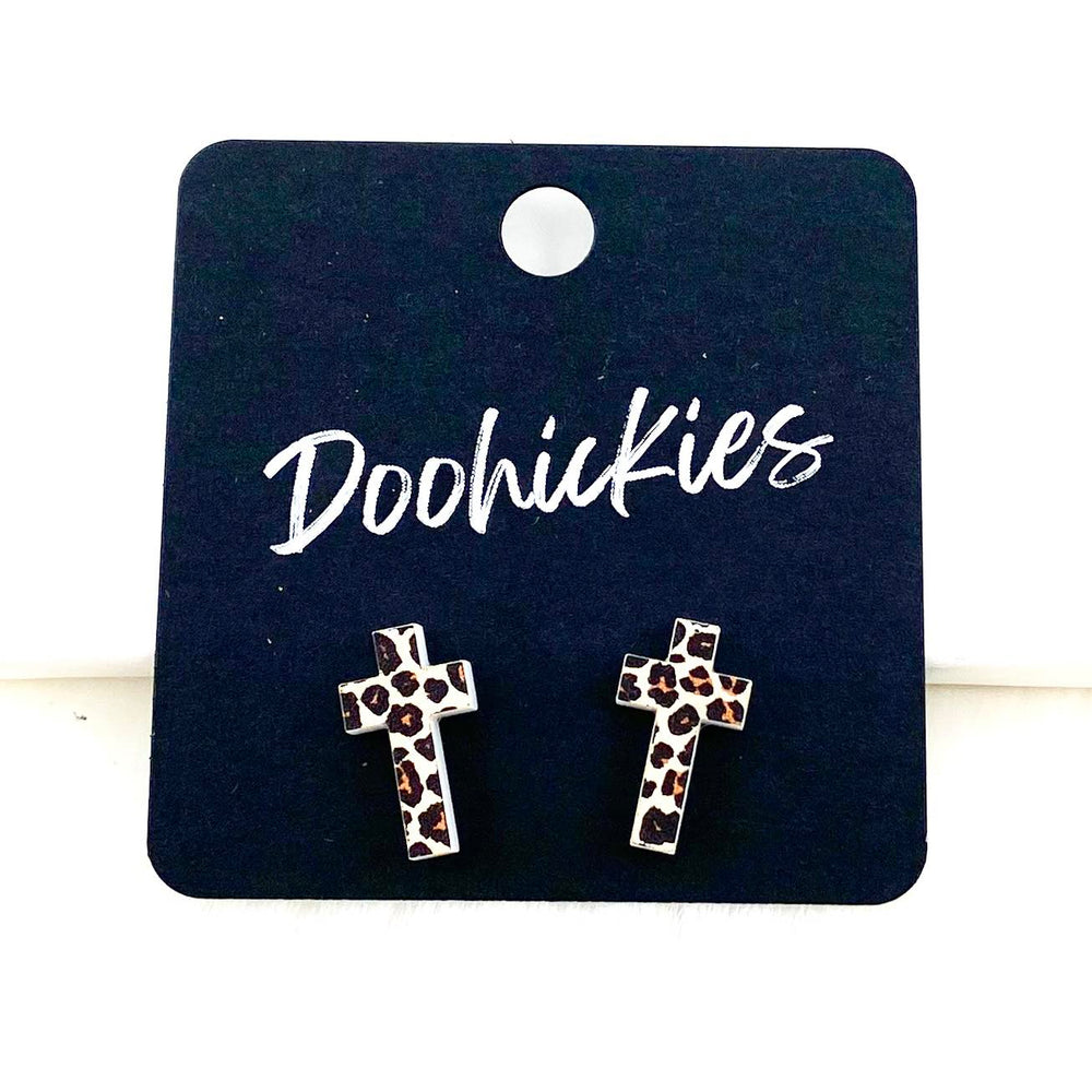 16mm Cross Studs - Easter Earrings-Earrings-Inspired by Justeen-Women's Clothing Boutique