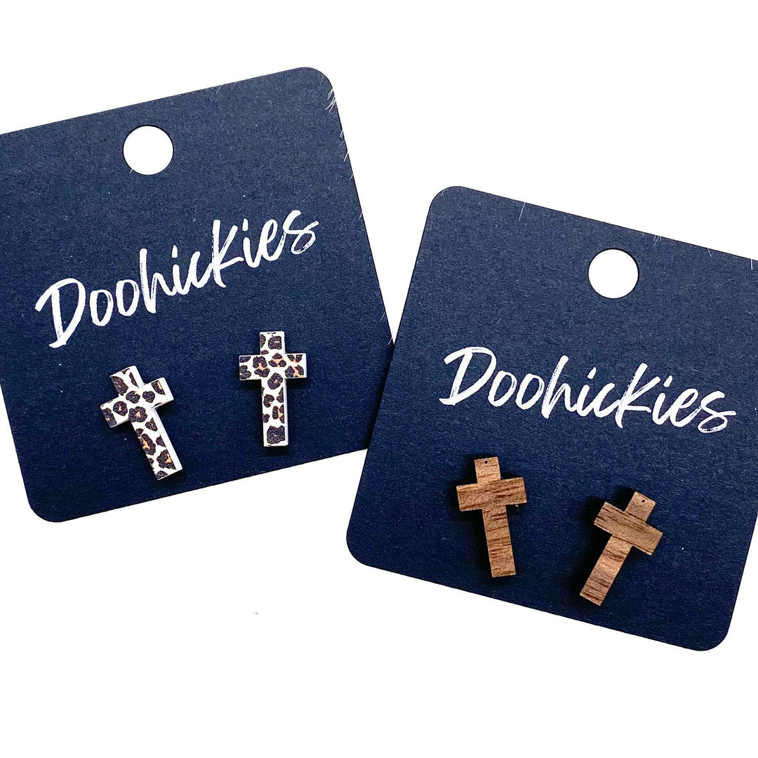 16mm Cross Singles-Earrings-Inspired by Justeen-Women's Clothing Boutique