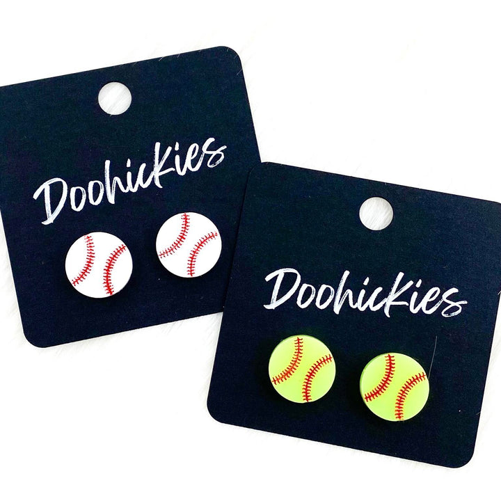 13mm Ball Studs -Sports Earrings-Earrings-Inspired by Justeen-Women's Clothing Boutique