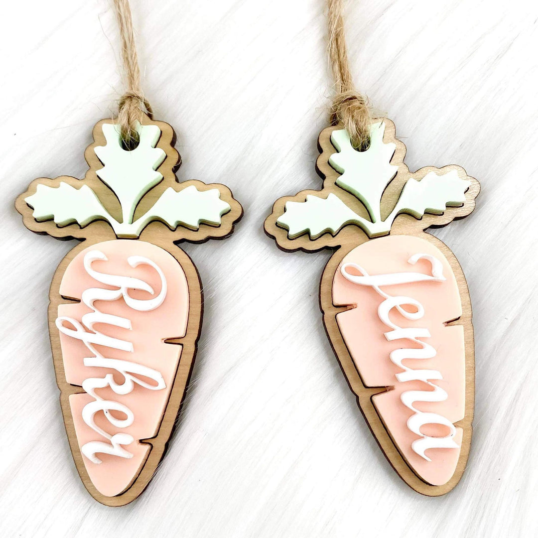 3" Custom Pastel Carrot Easter Tag-Inspired by Justeen-Women's Clothing Boutique