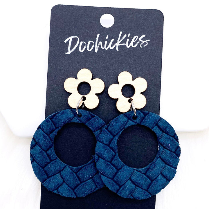 2" Birch Flower & Box Braided Lil' O Dangles- Spring Earrings-Earrings-Inspired by Justeen-Women's Clothing Boutique