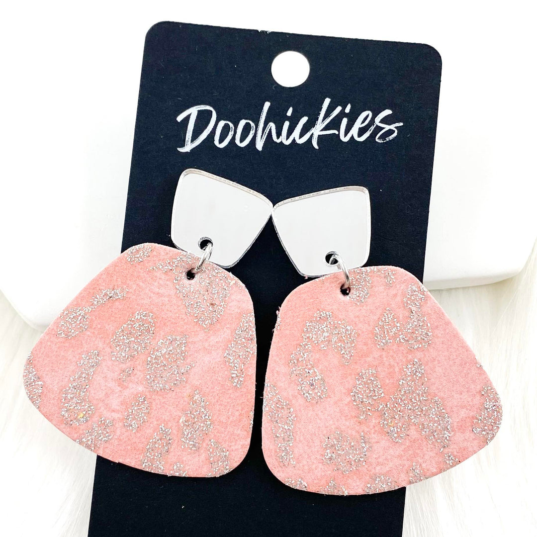 2" Pastel Shimmer Leopard Jasmine Dangles - Spring Earrings-Earrings-Inspired by Justeen-Women's Clothing Boutique