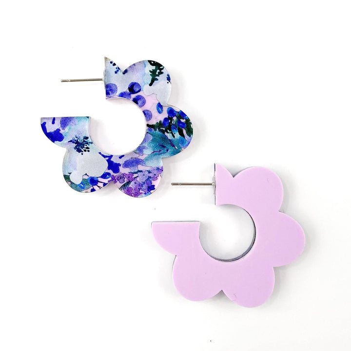 1.5" Springy Flip Flop Hoops -Spring Acrylic Earrings-Earrings-Inspired by Justeen-Women's Clothing Boutique