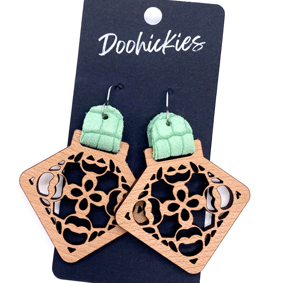 2" The Wooden Roxy Cutouts- Spring Earrings-Earrings-Inspired by Justeen-Women's Clothing Boutique