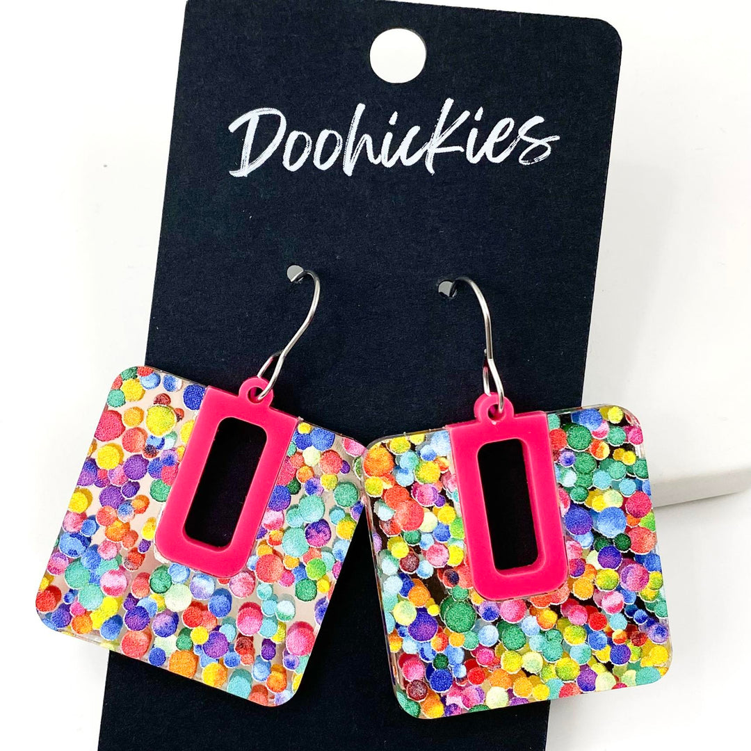 1.5" Bright Confetti Bellas -Spring Acrylic Earrings-Earrings-Inspired by Justeen-Women's Clothing Boutique