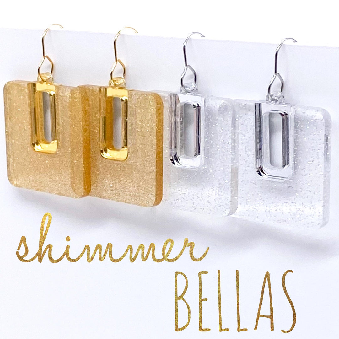 1.5" Shimmer Bellas -Everyday Acrylic Earrings-Earrings-Inspired by Justeen-Women's Clothing Boutique