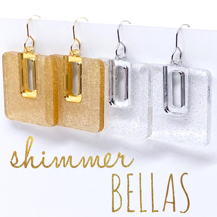 1.5" Shimmer Bellas -Everyday Acrylic Earrings-Earrings-Inspired by Justeen-Women's Clothing Boutique