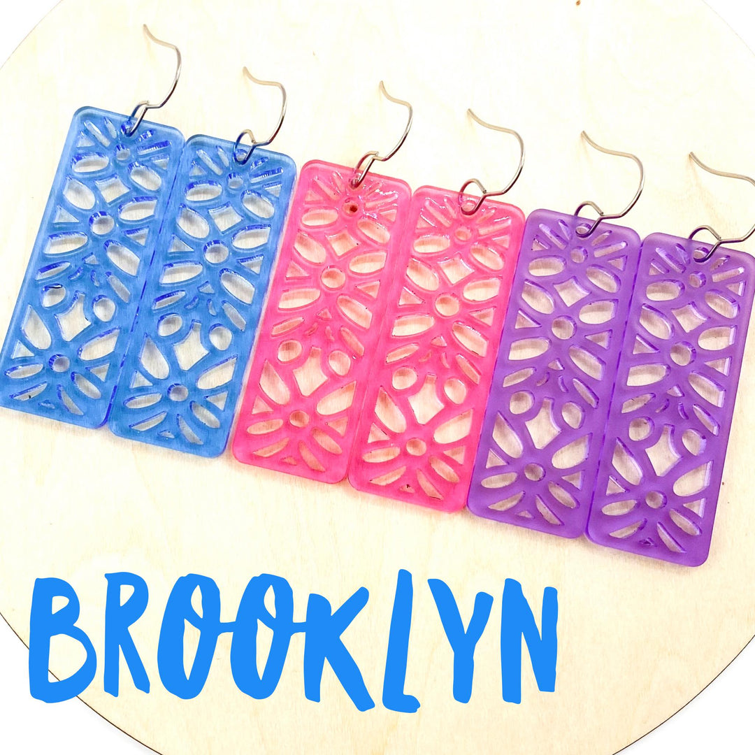 2" The Translucent Brooklynn Cutouts- Spring Acrylic Earrings-Earrings-Inspired by Justeen-Women's Clothing Boutique