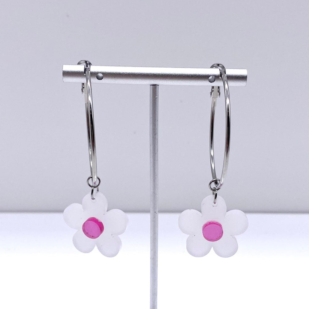 Layered Daisy Hoops- Spring Earrings-Earrings-Inspired by Justeen-Women's Clothing Boutique