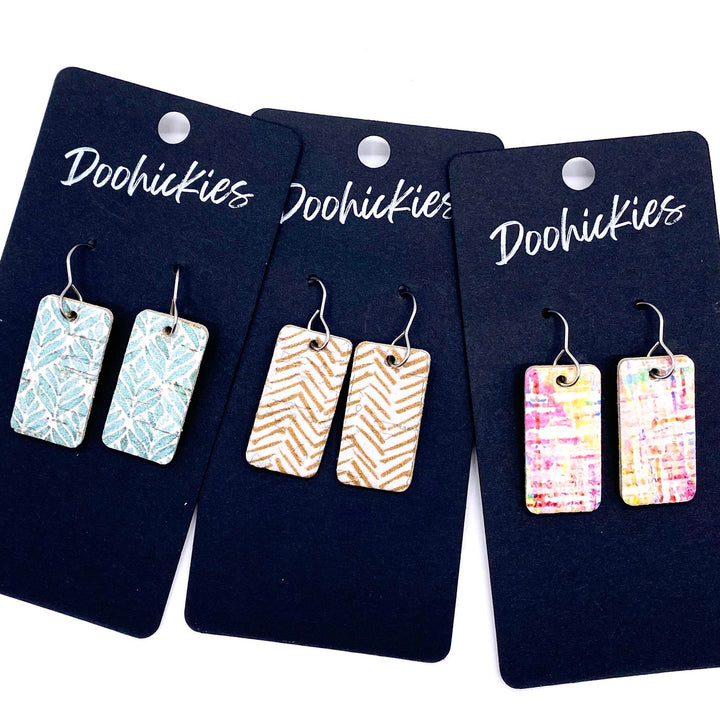 1.5" Pretty Bentley Bar Corkie Collection -Spring Earrings-Earrings-Inspired by Justeen-Women's Clothing Boutique