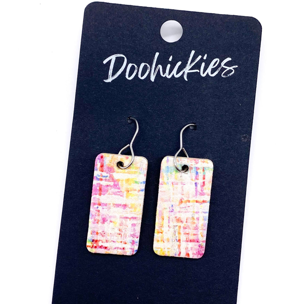 1.5" Pretty Bentley Bar Corkie Collection -Spring Earrings-Earrings-Inspired by Justeen-Women's Clothing Boutique