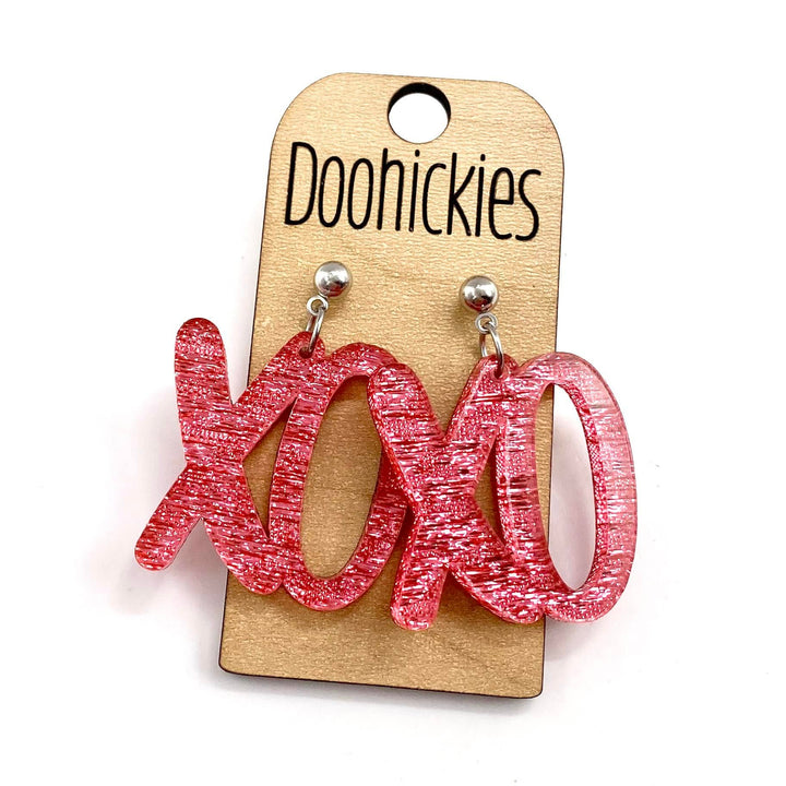 Lil' XOXO Acrylic Dangles - Valentines Earrings-Inspired by Justeen-Women's Clothing Boutique