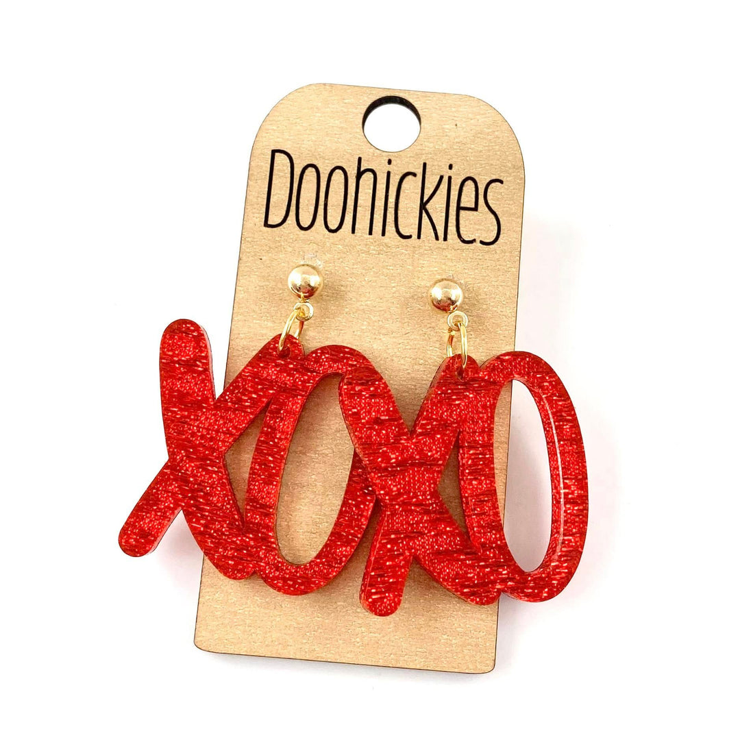 Lil' XOXO Acrylic Dangles - Valentines Earrings-Inspired by Justeen-Women's Clothing Boutique