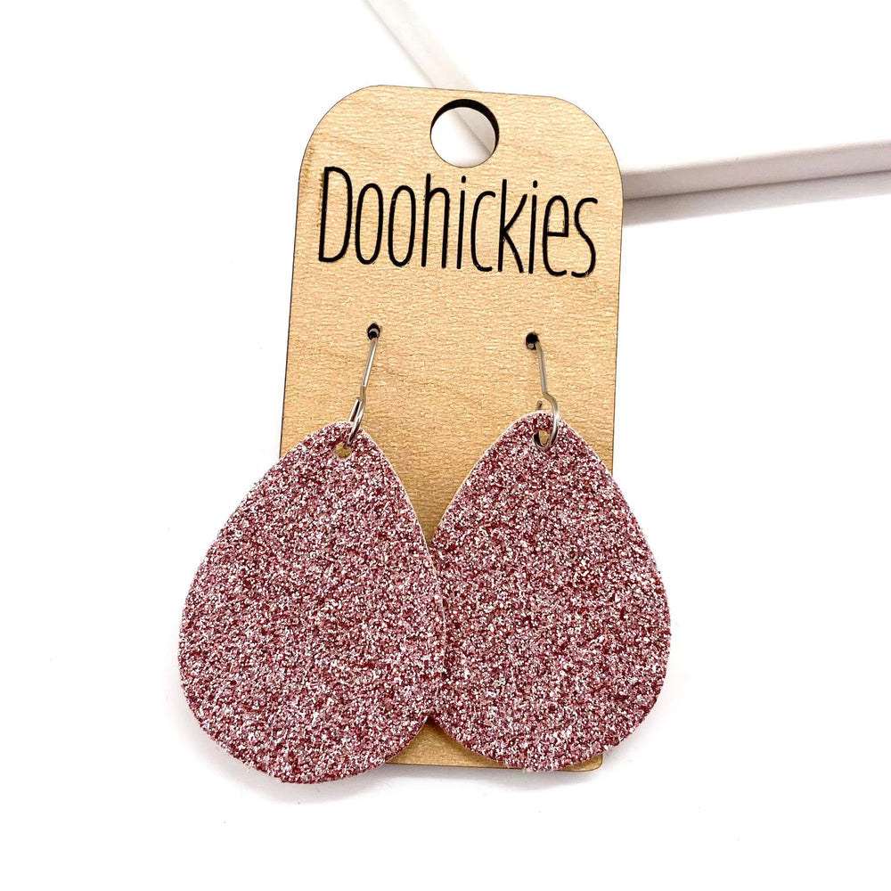 1.5" The Pink Soiree Mini Collection Leather Earrings-Earrings-Inspired by Justeen-Women's Clothing Boutique