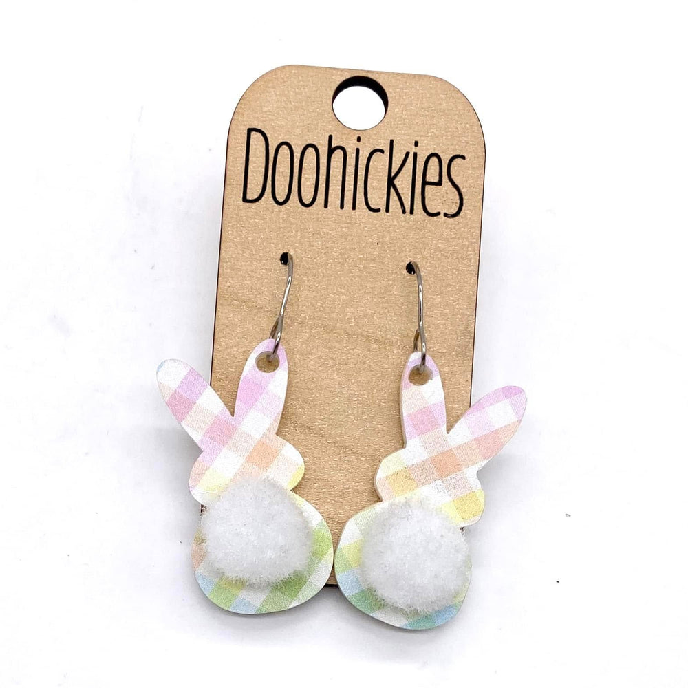 1.5" Printed Bunny Tail Dangles - Easter Earrings-Inspired by Justeen-Women's Clothing Boutique