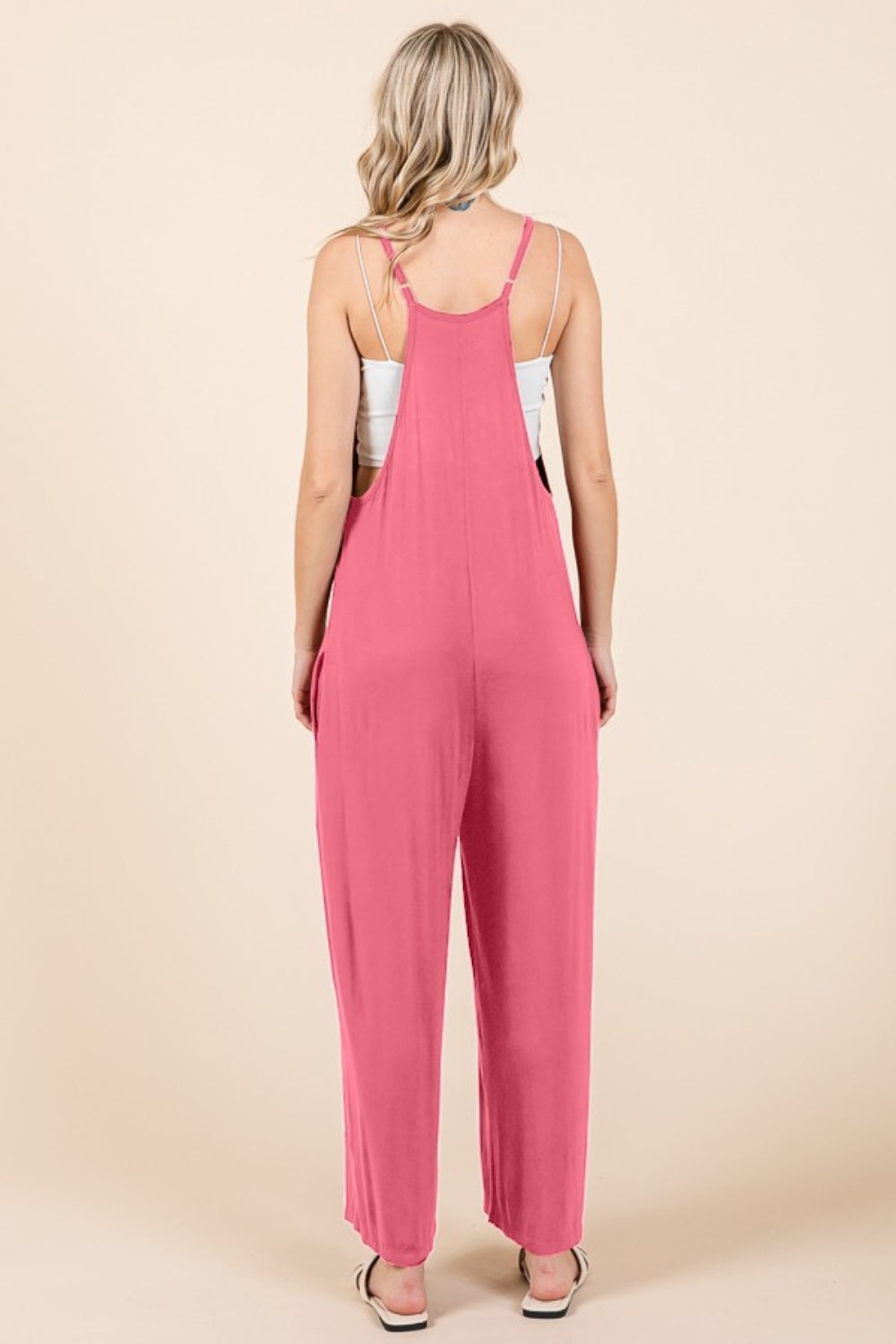 Culture Code Full Size Sleeveless Wide Leg Jumpsuit with Pockets-Jumpsuits & Rompers-Inspired by Justeen-Women's Clothing Boutique