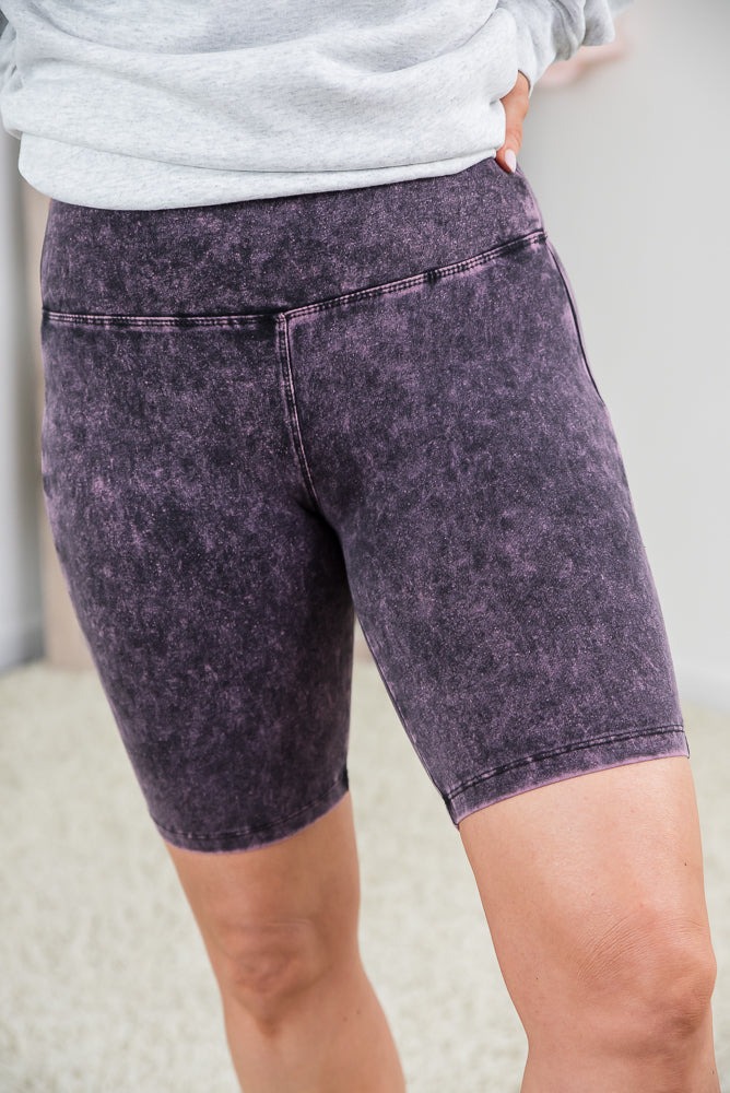 My Mineral Wash Bermuda Leggings-Zenana-Inspired by Justeen-Women's Clothing Boutique