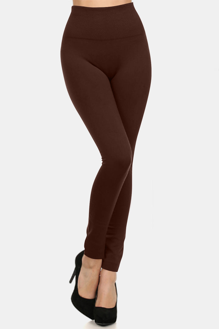 Yelete Full Size Seamless Fleece Lined Leggings-Leggings-Inspired by Justeen-Women's Clothing Boutique