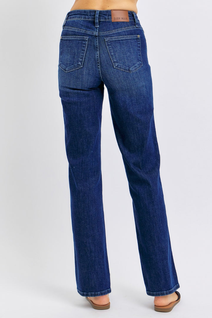 Judy Blue Full Size High Waist Tummy Control Straight Jeans-Denim-Inspired by Justeen-Women's Clothing Boutique