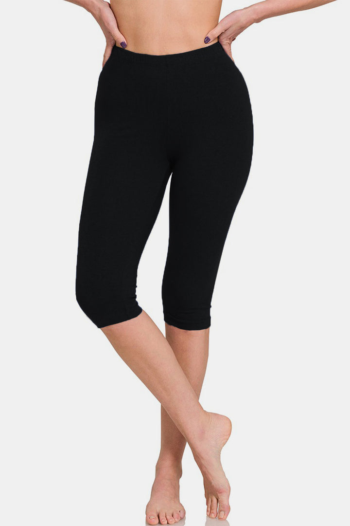 Zenana Full Size High Waist Capris-Pants-Inspired by Justeen-Women's Clothing Boutique