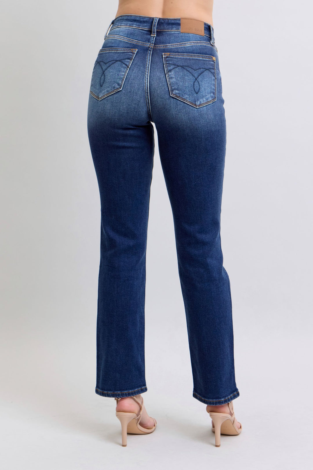 Judy Blue Full Size Washed Straight Leg Jeans with Pockets-Denim-Inspired by Justeen-Women's Clothing Boutique