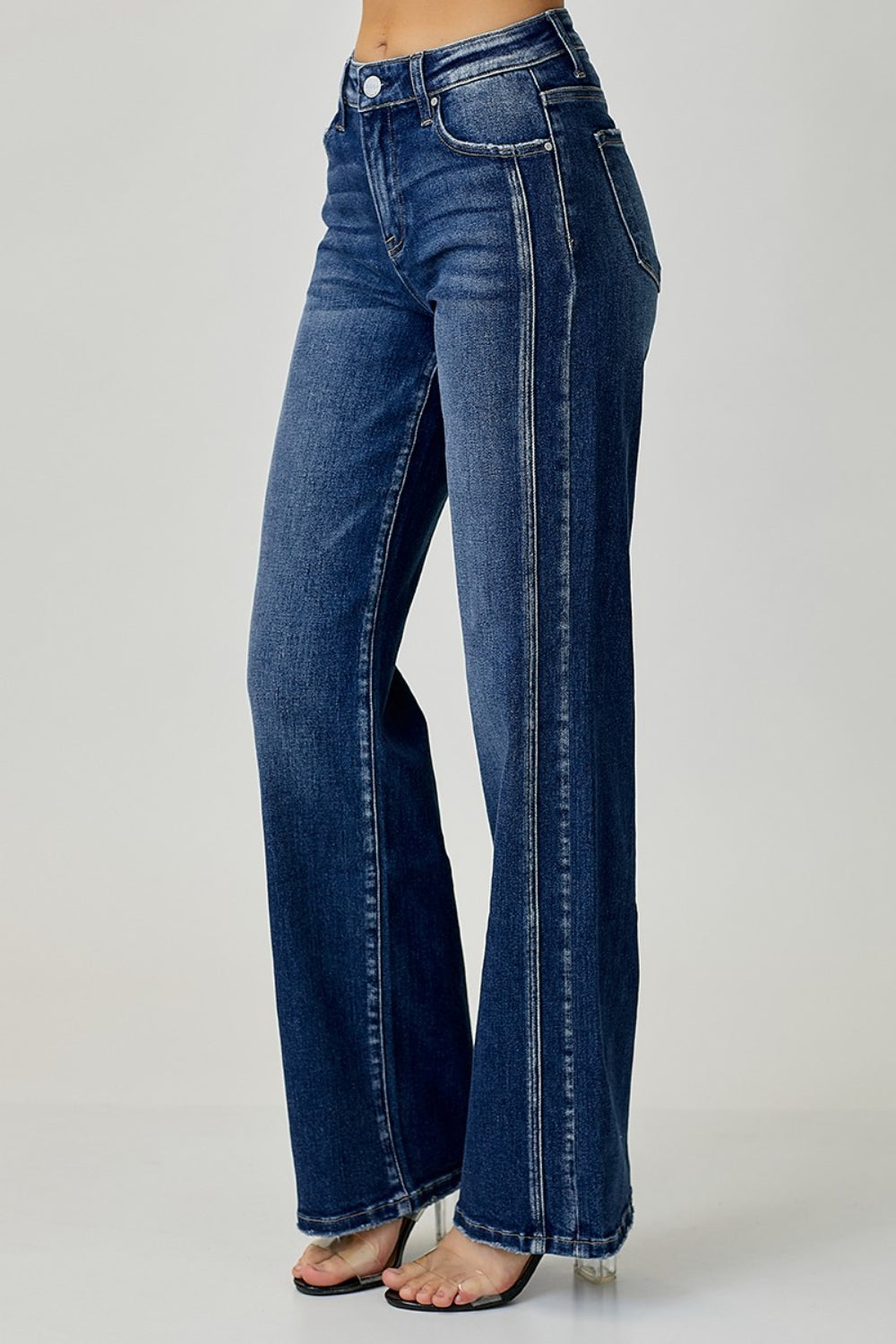 RISEN Mid Rise Straight Jeans-Denim-Inspired by Justeen-Women's Clothing Boutique in Chicago, Illinois
