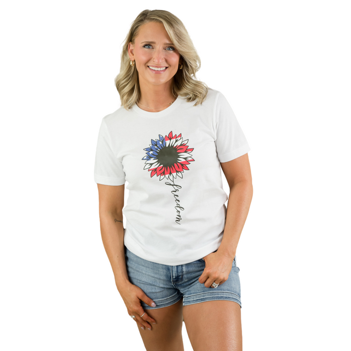 Freedom Sunflower Tee-BT Graphic Tee-Inspired by Justeen-Women's Clothing Boutique