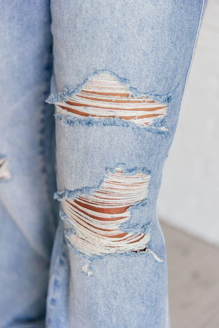 Ramona High Rise Rigid Magic Destroyed Straight Jeans-Denim-Inspired by Justeen-Women's Clothing Boutique