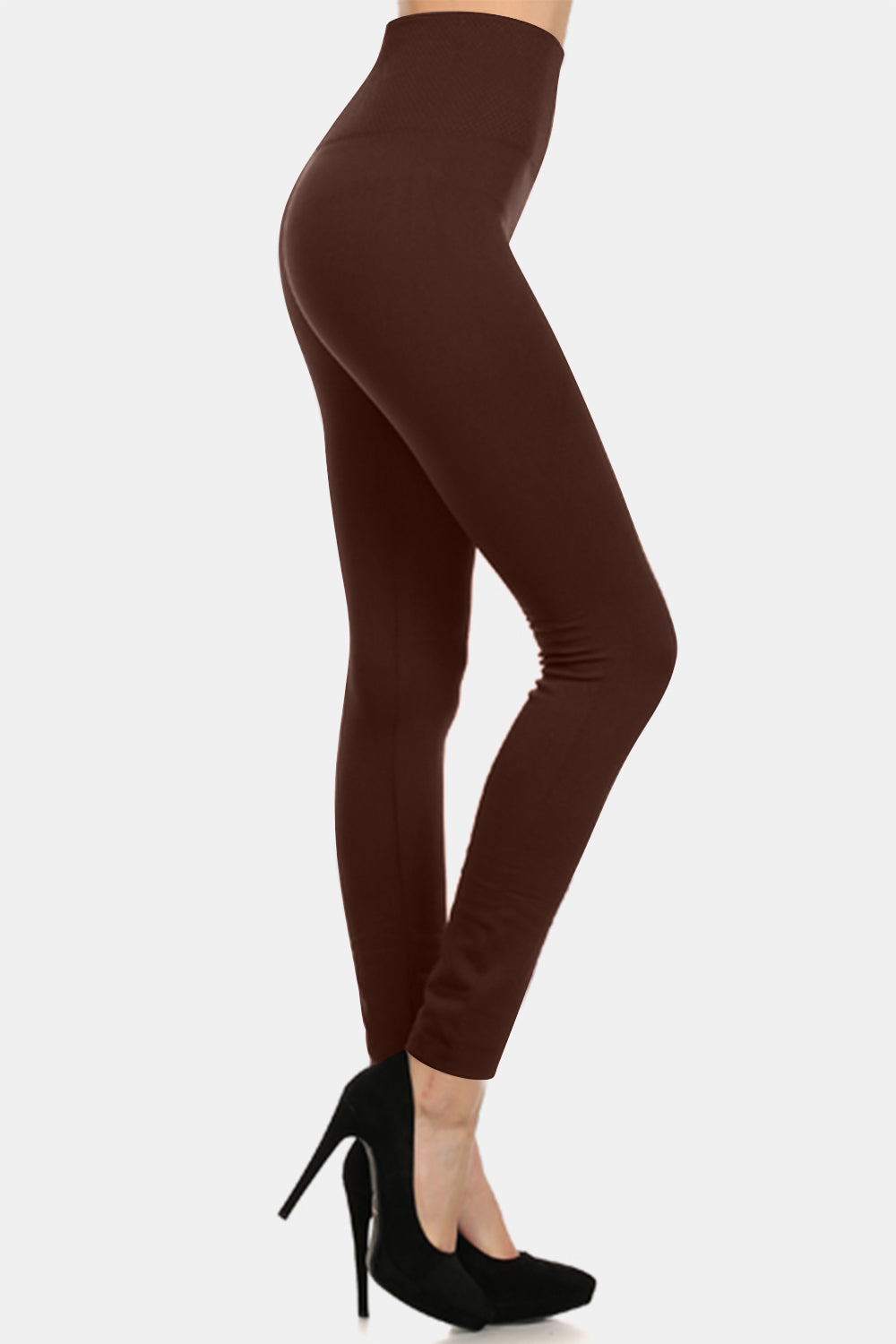 Yelete Full Size Seamless Fleece Lined Leggings-Leggings-Inspired by Justeen-Women's Clothing Boutique