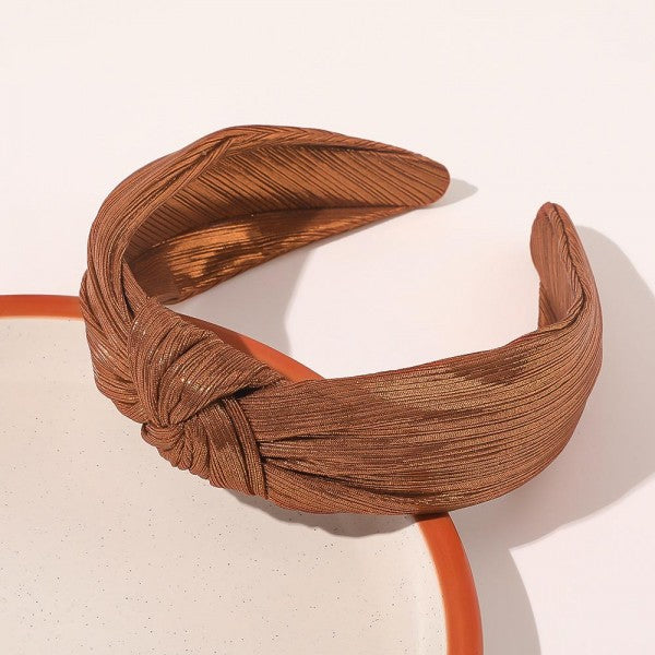 Metallic Top Knot Headband-Headbands-Inspired by Justeen-Women's Clothing Boutique in Chicago, Illinois