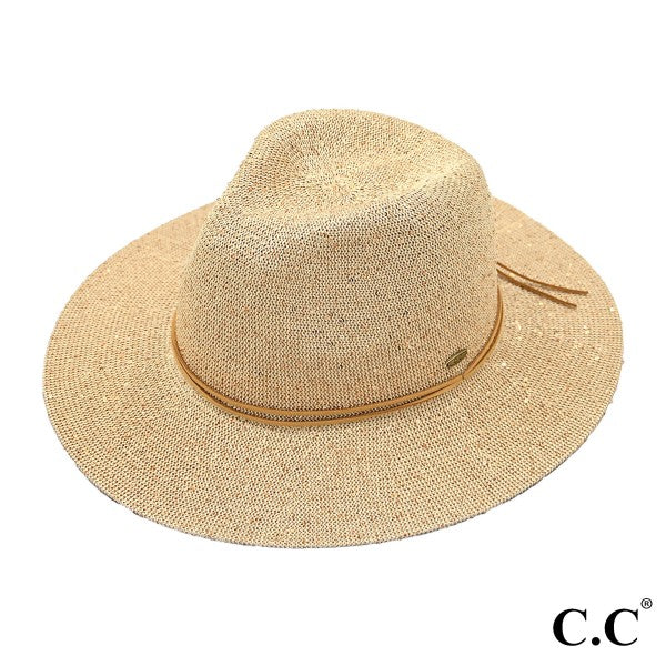 C.C. Knitted Panama Sequins Hat-Hats-Inspired by Justeen-Women's Clothing Boutique in Chicago, Illinois