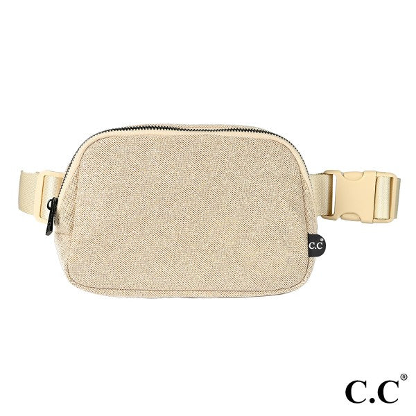 C.C. Brand Glitter Tiny Mesh Fanny Pack-Purses-Inspired by Justeen-Women's Clothing Boutique in Chicago, Illinois