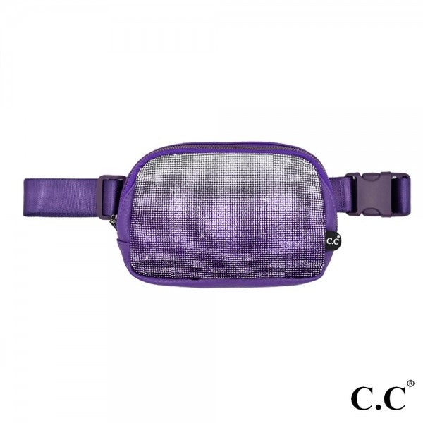 C.C. Brand Dorit Ombre Rhinestone Belt Bag-200 Purses/Bags-Inspired by Justeen-Women's Clothing Boutique in Chicago, Illinois