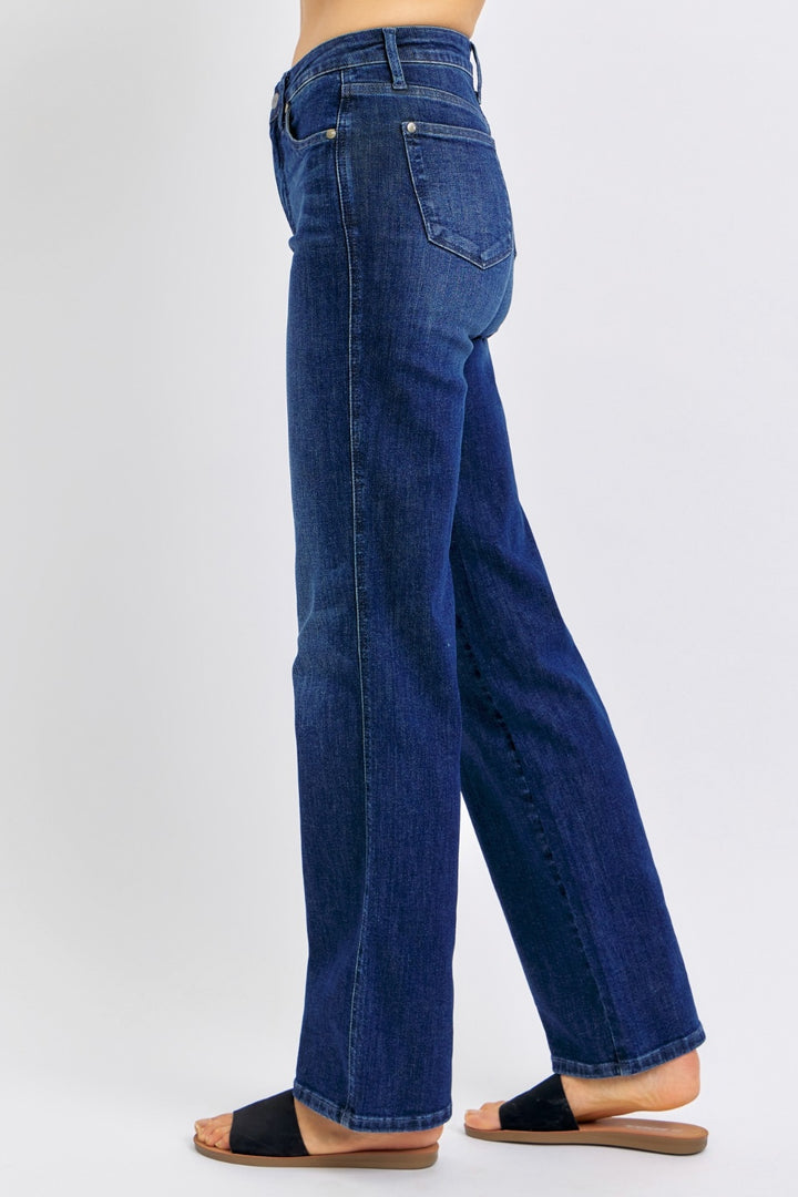 Judy Blue Full Size High Waist Tummy Control Straight Jeans-Denim-Inspired by Justeen-Women's Clothing Boutique