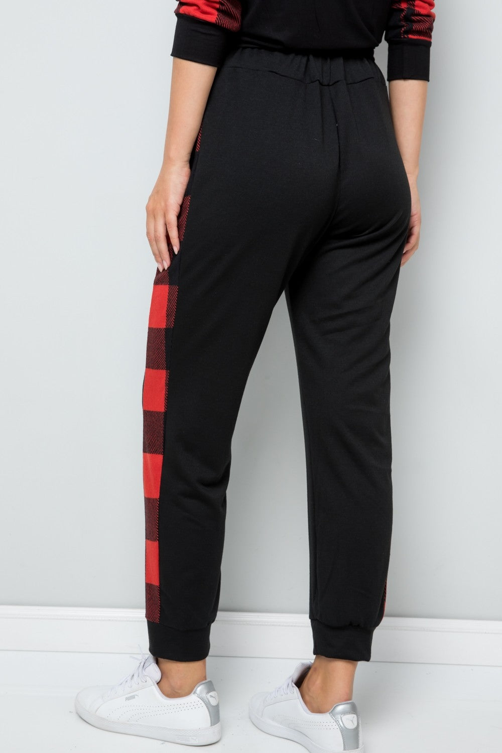 Celeste Design Full Size Plaid Side Print Sweatpants-Pants-Inspired by Justeen-Women's Clothing Boutique