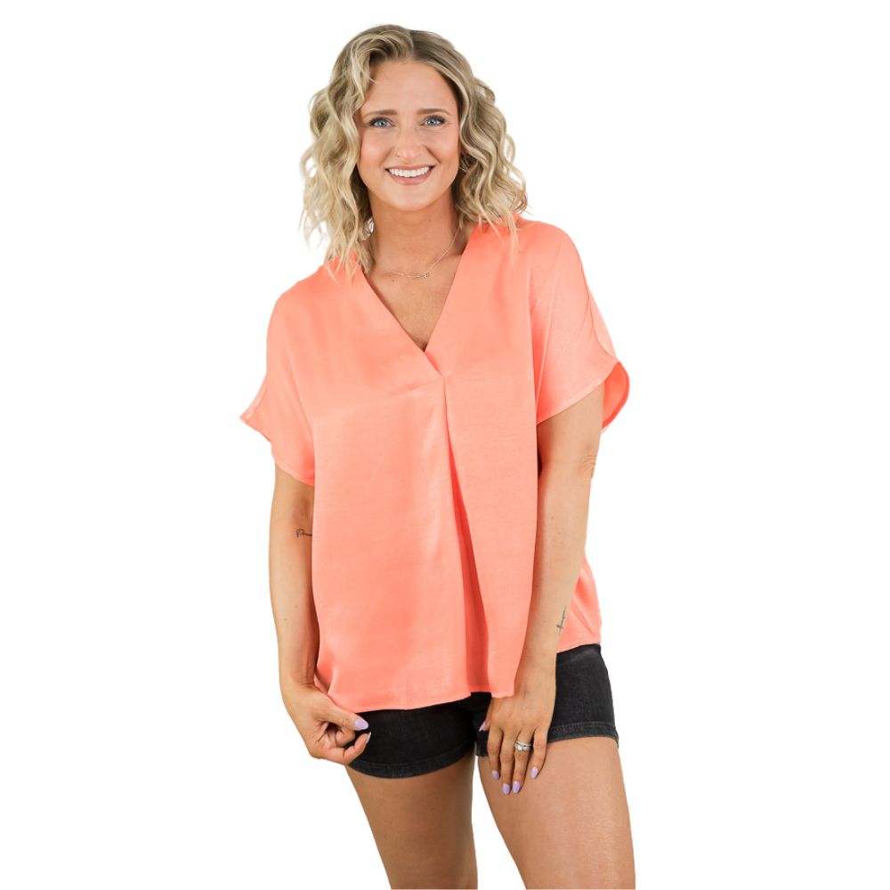 Wishful Thinker Top in Persimmon-Andre by Unit-Inspired by Justeen-Women's Clothing Boutique